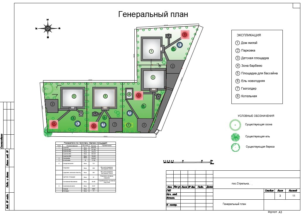 Генеральный план базы отдыха